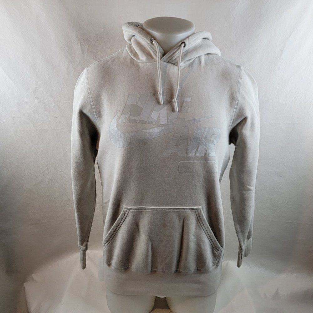 Nike Sweatshirt Men Small Beige Hoodie Camo Namebox Light Bone Air Sporty Swoosh